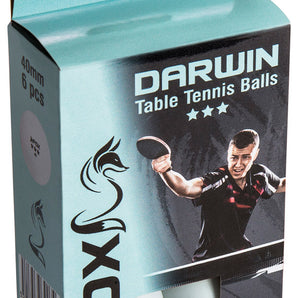 Fox Table Tennis Darwin 3 Star Balls (Pack of 6)