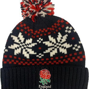 England RFU Winter Beanie Hat Pom Pom Supporter