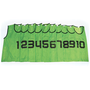 Mesh Numbered Bibs Set 1-10 Size Small, Medium or Large. Colour Options  Sold By Alliance Sports Innovation.