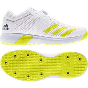 Adidas Adipower Vector Mid Cricket Spikes - White/Yellow