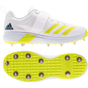 Adidas Adipower Vector Cricket Spikes - White Yellow