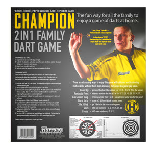 Harrows Chizzy Champion Family Dart Board Game set