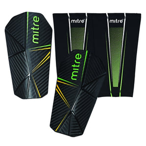 Mitre Delta Slip Pro - Football Shin Pads Black