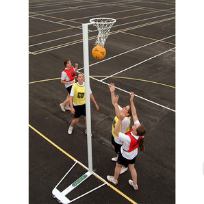 Harrod International Netball Posts - Freestanding - 16mm Ring - PAIR  Sold by Alliance Sports Innovation