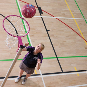 Harrod Regulation Netball Rings - 16mm Option: GREEN or PINK Sets  Sold by Alliance Sports Innovation