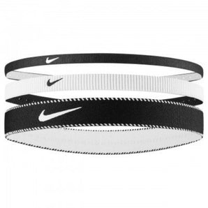 NIKE FLEX CLASSIC MIXED WIDTH HAIRBAND 3PK BLACK/WHITE