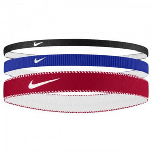NIKE FLEX CLASSIC MIXED WIDTH HAIRBAND 3PK ROYAL/RED