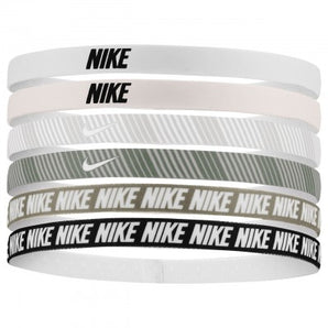 NIKE FLEX CLASSIC HAIRBANDS 6PK PRINTED PINK/WHITE