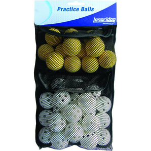 Longridge Practice Golf Balls Pack 32 Pack (20 airflow, 12 foam)