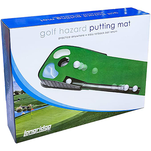 Longridge Putt N Hazzard Golf Putting Mat (With Ball Return Tray)