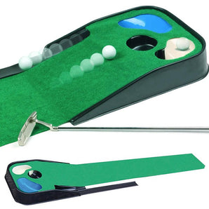 Longridge Putt N Hazzard Golf Putting Mat (With Ball Return Tray)