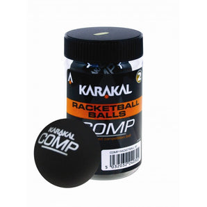 Karakal Competition Racketball Black Balls - Tube Of 2