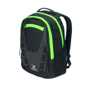 Gilbert Club V4 Rugby Rucksack - Black/Green