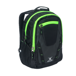 Gilbert Club V4 Rugby Rucksack - Black/Green