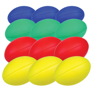 Skinned Foam Midi Rugby Ball - Set Of 12