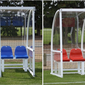 Harrod Premier Officials Shelter - 1m Fixed (2 Seater) Red or Blue -  Sold by Alliance Sports Innovation