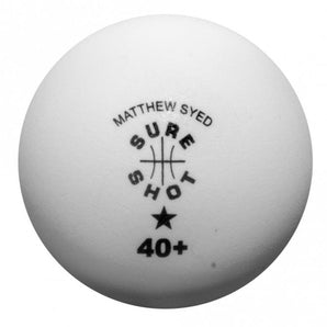 Sure Shot Matthew Syed 1 Star 6pk Table Tennis Balls