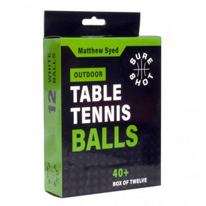 Sure Shot Matthew Syed Outdoor Table Tennis Balls (box of 12)