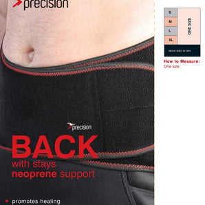 Precision Neoprene Back Support with Stays - Universal