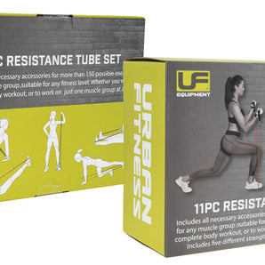 Urban Fitness 11pc Resistance Tube Set