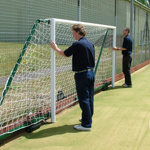 Harrod Sport 3G Fence Folding Football Goal, 2.3m to 3.5m Projected. (Pair)